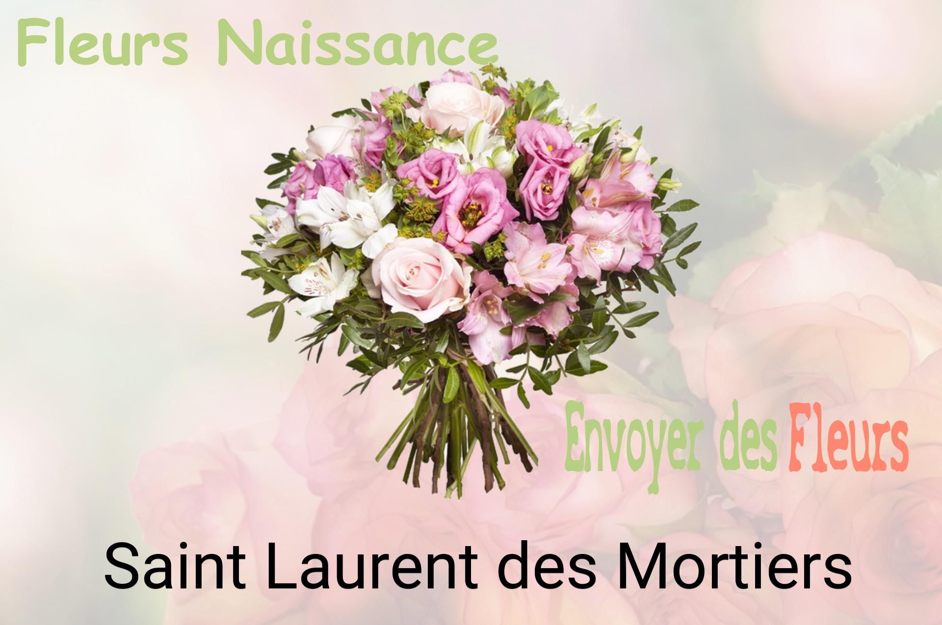 Bouquet de fleurs de naissance livré à Saint-Laurent-des-Mortiers