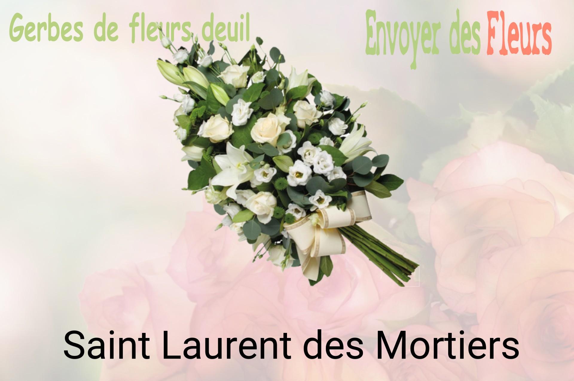 Gerbe de fleurs de deuil livrée à Saint-Laurent-des-Mortiers